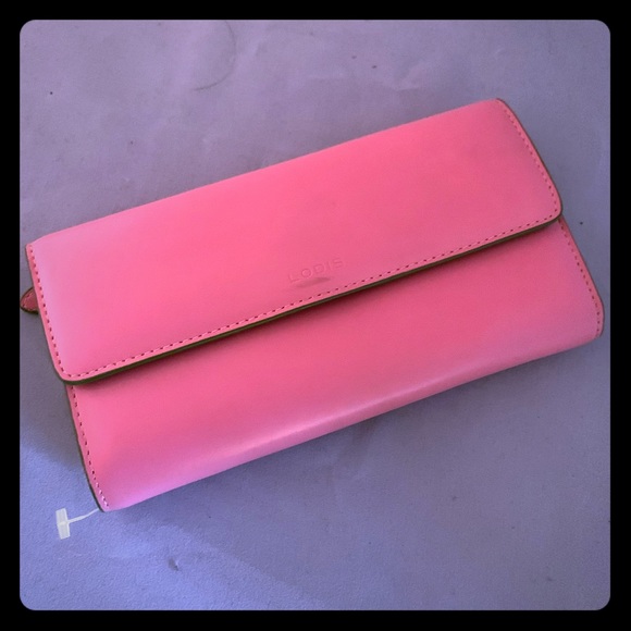 Lodis Accessories - LODIS PINK/GREEN CHECK WALLET